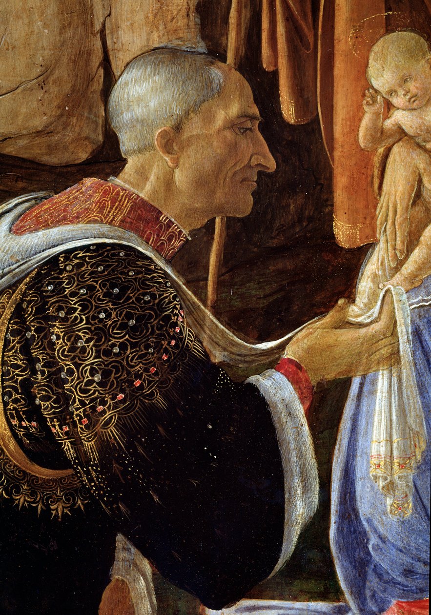 Die Anbetung der Könige (Detail) von Sandro Botticelli