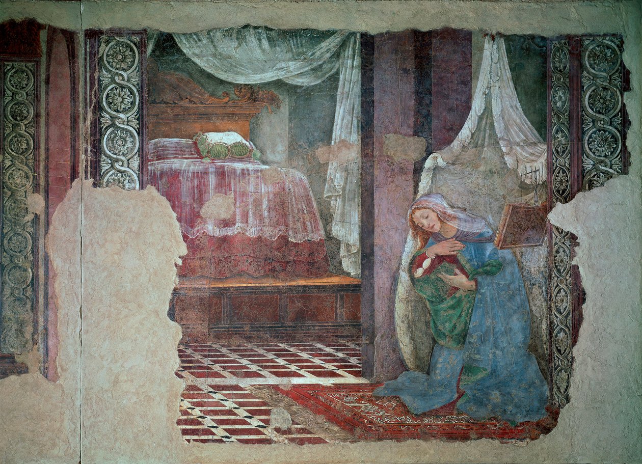 Die Jungfrau der Verkündigung (Detail) von Sandro Botticelli