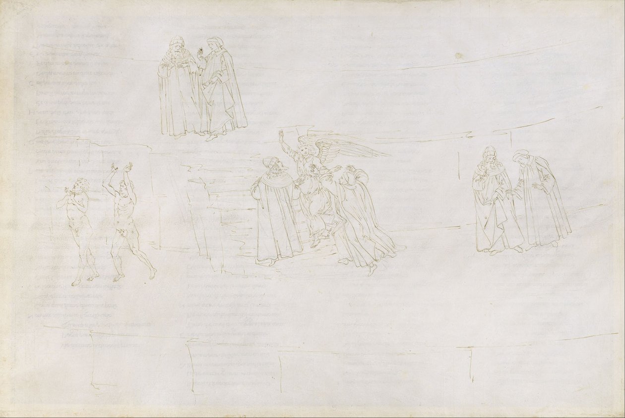 Zeichnungen für Dantes Göttliche Komödie (Purgatorio 17) von Sandro Botticelli