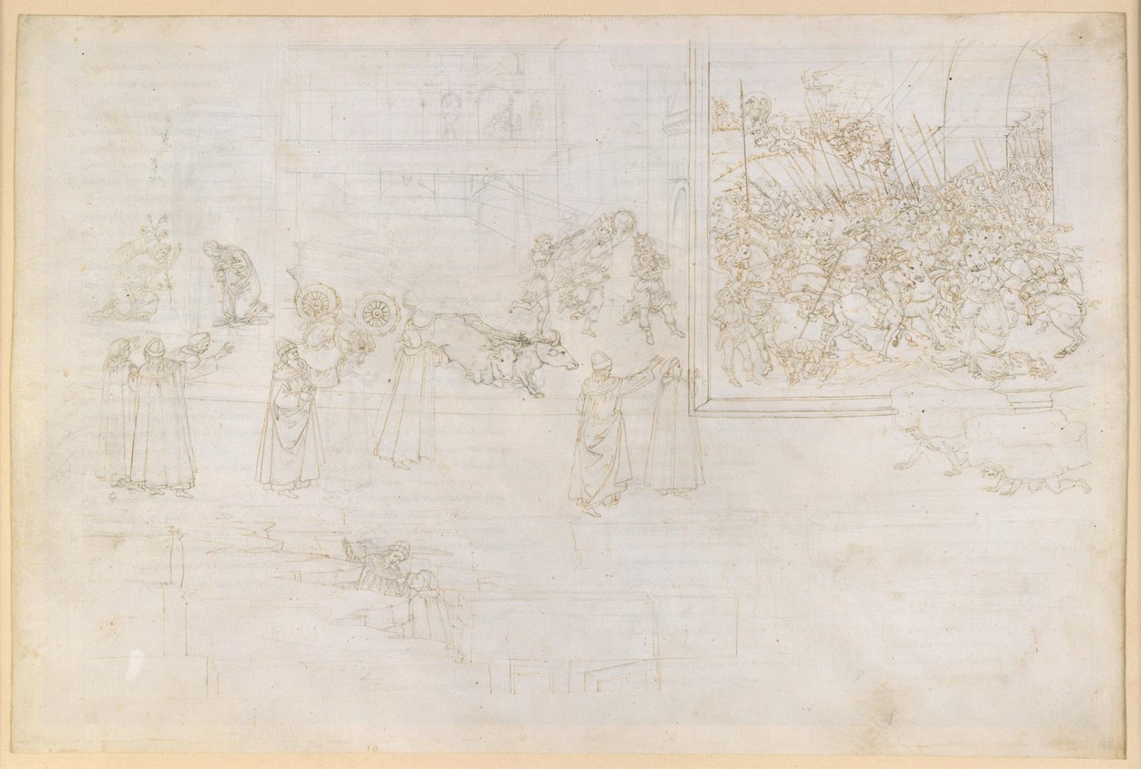 Die Göttliche Komödie, Purgatorio X. Erster Ring des Purgatorio: Die Marmorreliefs; Buße der Hochmütigen von Sandro Botticelli