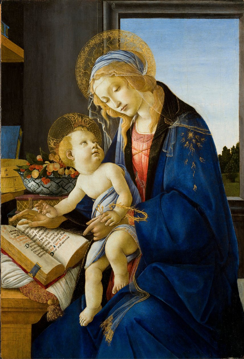 Die Jungfrau und das Kind (Die Madonna des Buches) von Sandro Botticelli