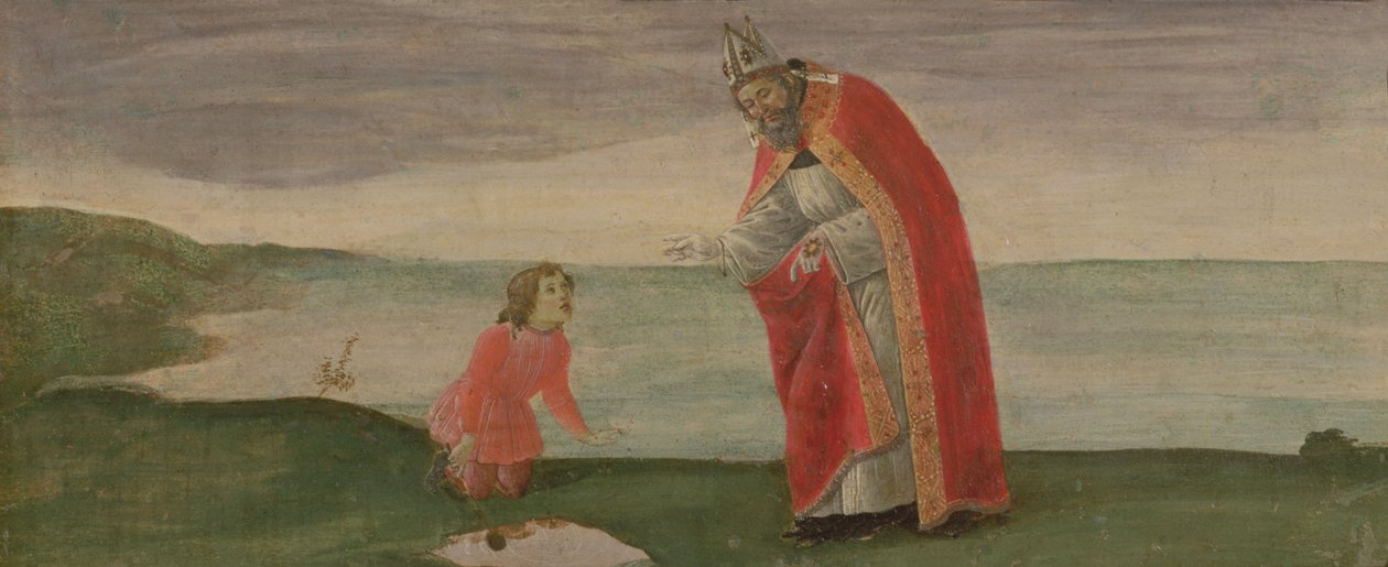 Die Vision des Hl. Augustinus vom Altarbild des Hl. Barnabas, ca. 1488 von Sandro Botticelli