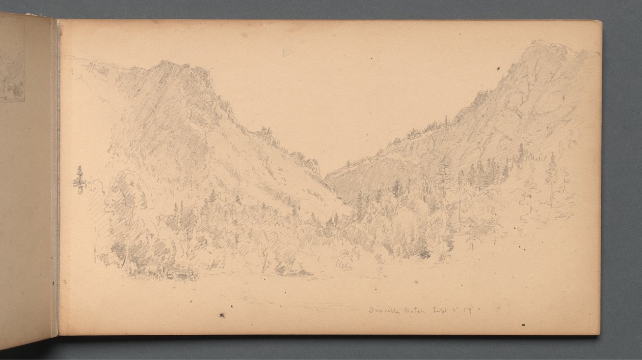 Skizzenbuch, Seite 18: "Dixville Notch, 4. Sept. 89" von Sanford Robinson Gifford