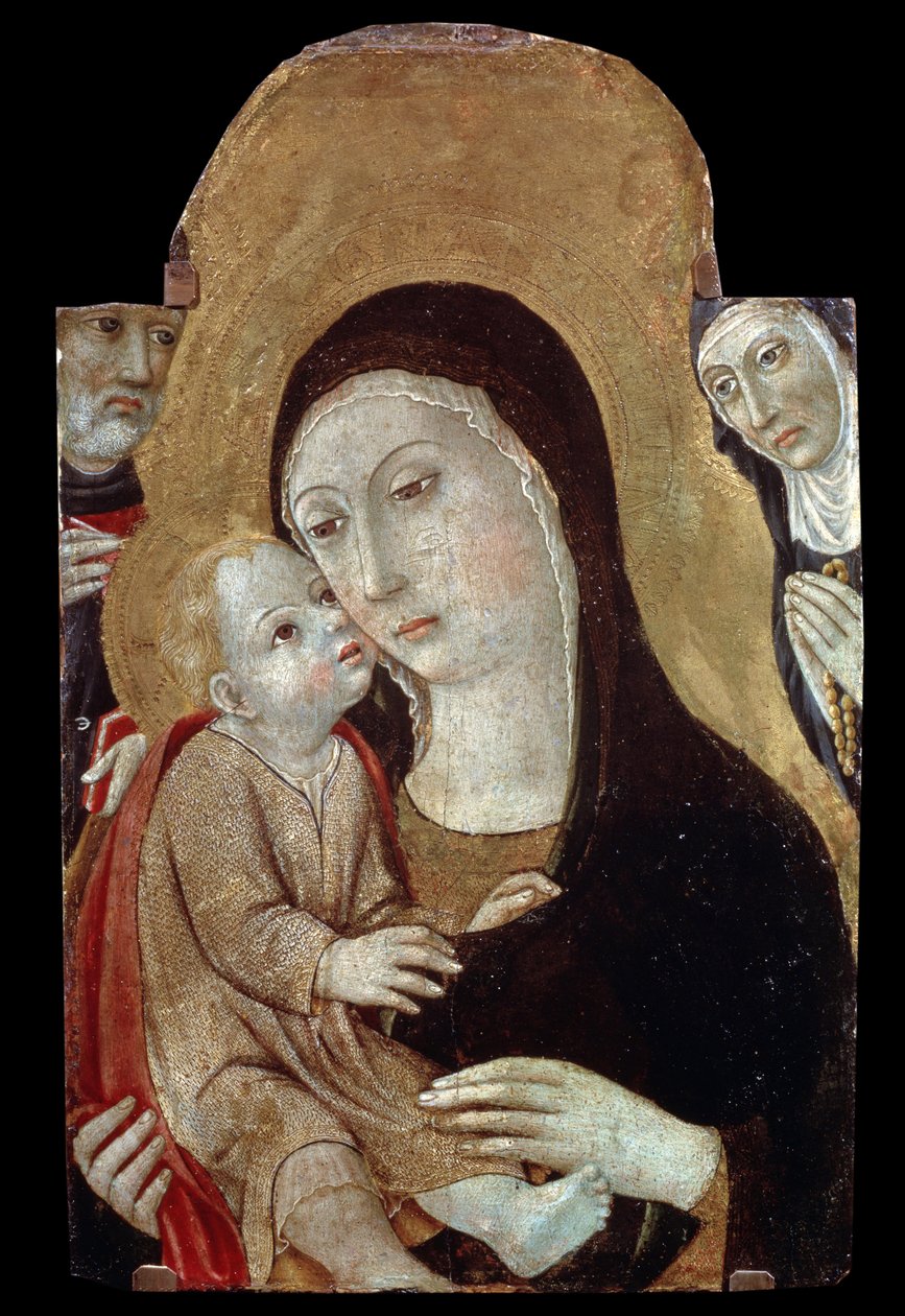 Die Jungfrau und das Kind mit Heiligen von Sano di also Ansano di Pietro di Mencio Pietro