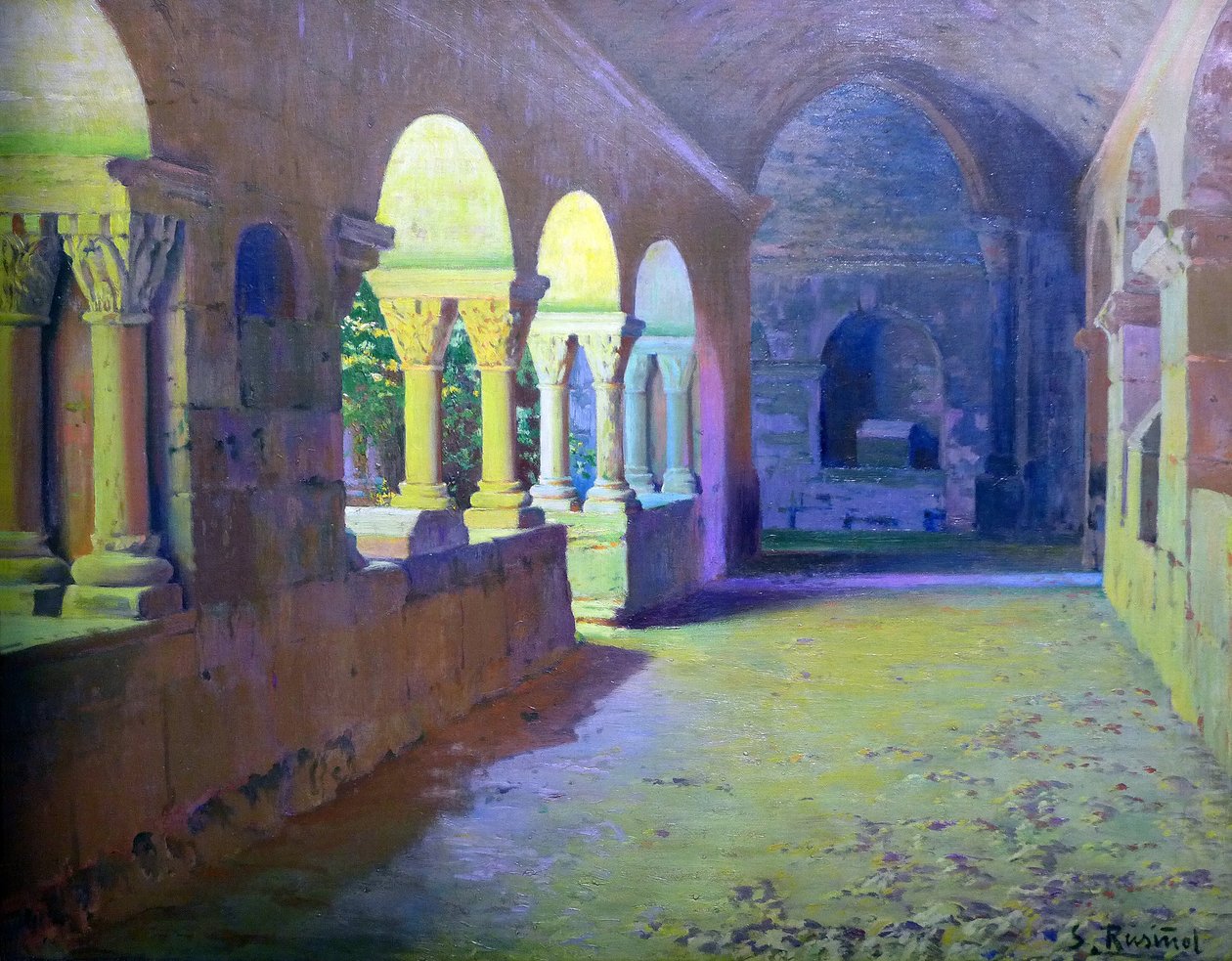 Der romanische Kreuzgang von Sant Benet de Bages von Santiago Rusinol i Prats
