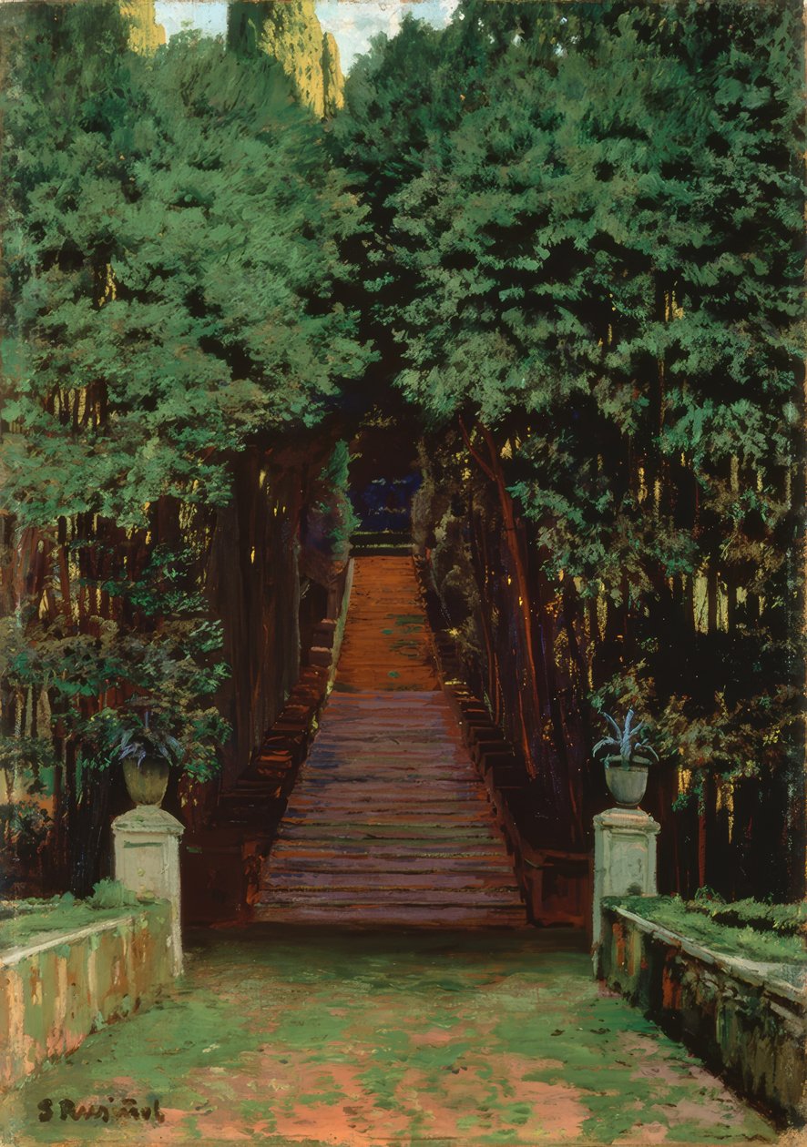 Treppe im Garten von Santiago Rusiñol