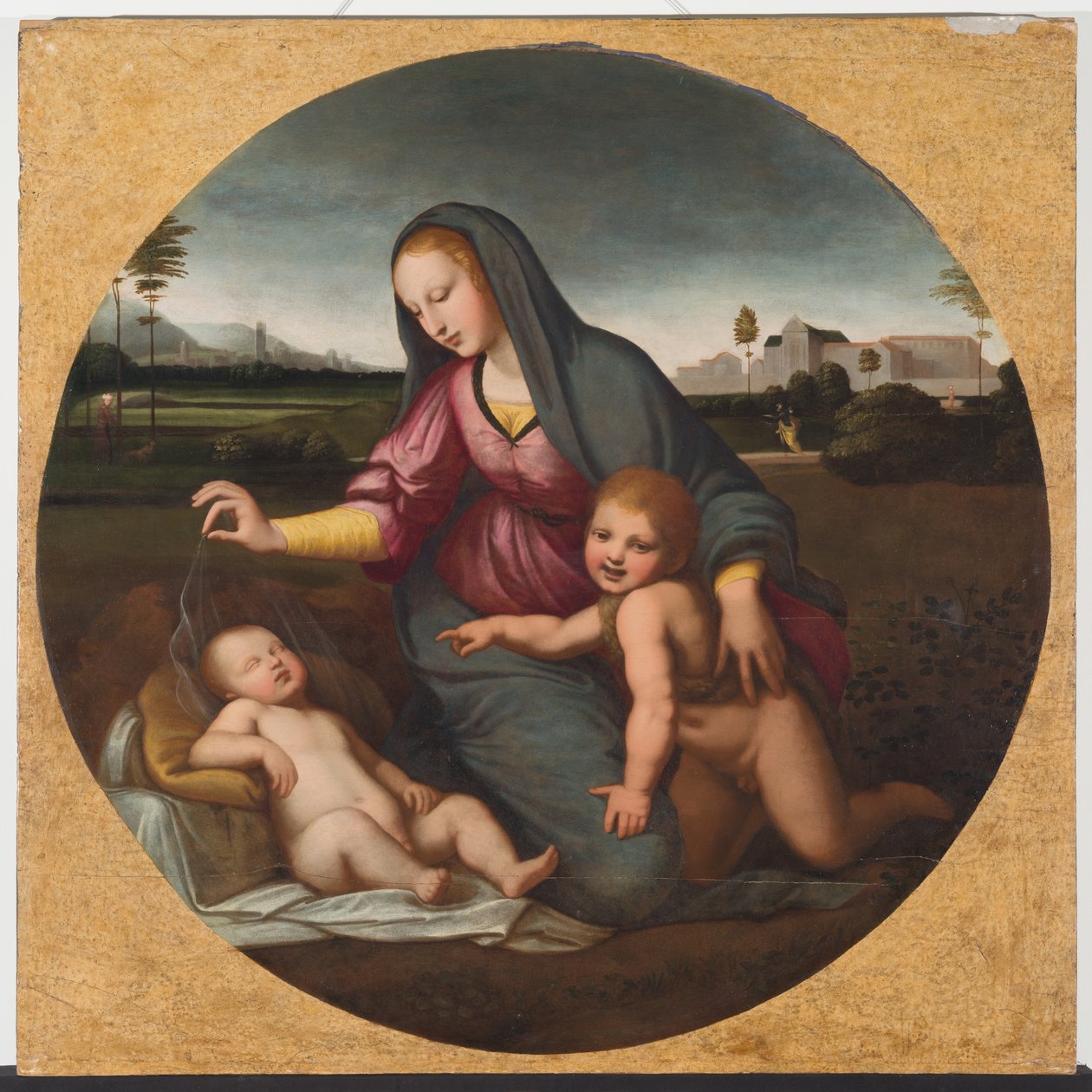 Madonna und Kind mit dem jungen St. Johannes von Sanzio of Urbino (follower of) Raphael