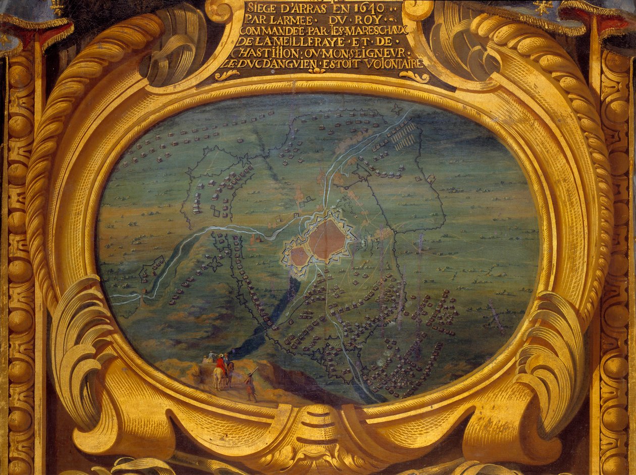 Dreißigjähriger Krieg (1618-1648): Karte der Belagerung von Arras von Sauveur Le Conte