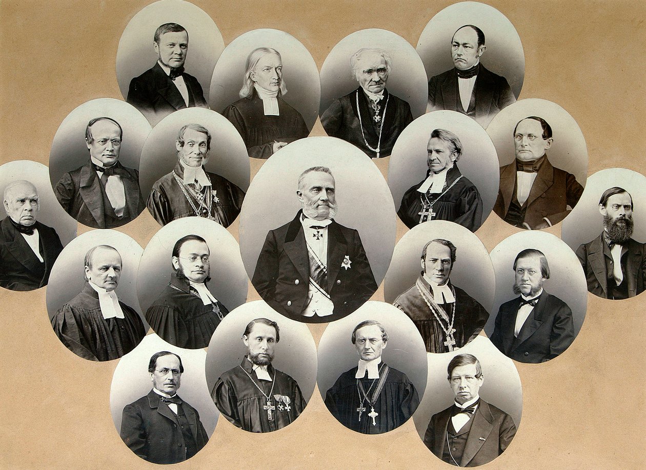 Gruppe von Porträts der Vertreter der katholischen Kirche in Moskau, 1860er Jahre von Scherer Nabholz and Co
