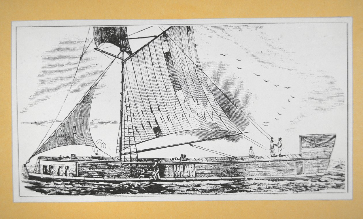 Mississippi-Kielboot (Gravur) von School American