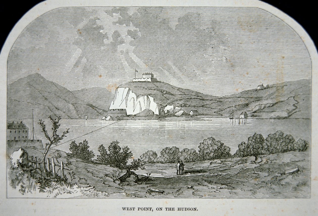 West Point, die Schlüsselbefestigung, die Benedict Arnold während des Unabhängigkeitskrieges an die Briten übergeben wollte von School American