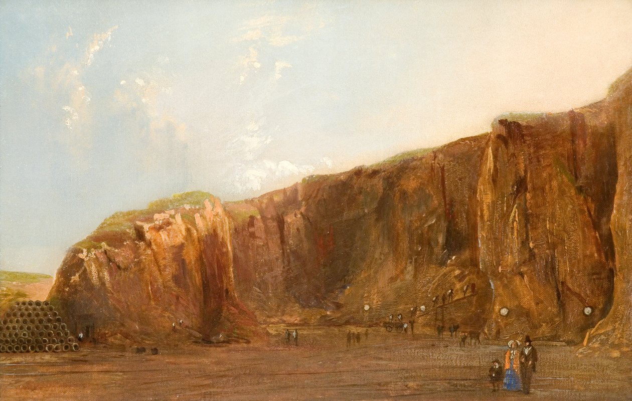 Holyhead Mountain 1857; Vorbereitung auf die große Sprengung von School British