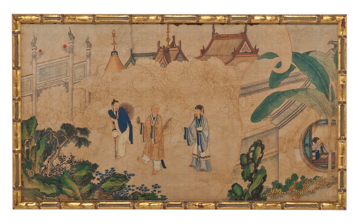 Eine von vierundzwanzig Szenen aus Traum der Roten Kammer von School Chinese