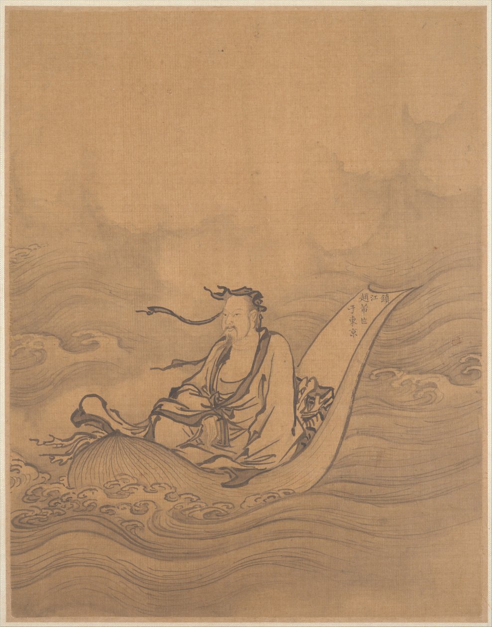 Weiser auf einem Lotusblatt schwebend von School Chinese