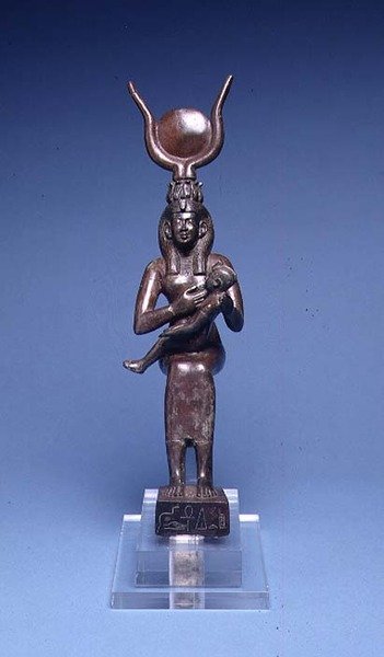 E.122-1954 Iris pflegt Horus (Vorderansicht) Ägyptisch, 715-525 v. Chr. von School Egyptian