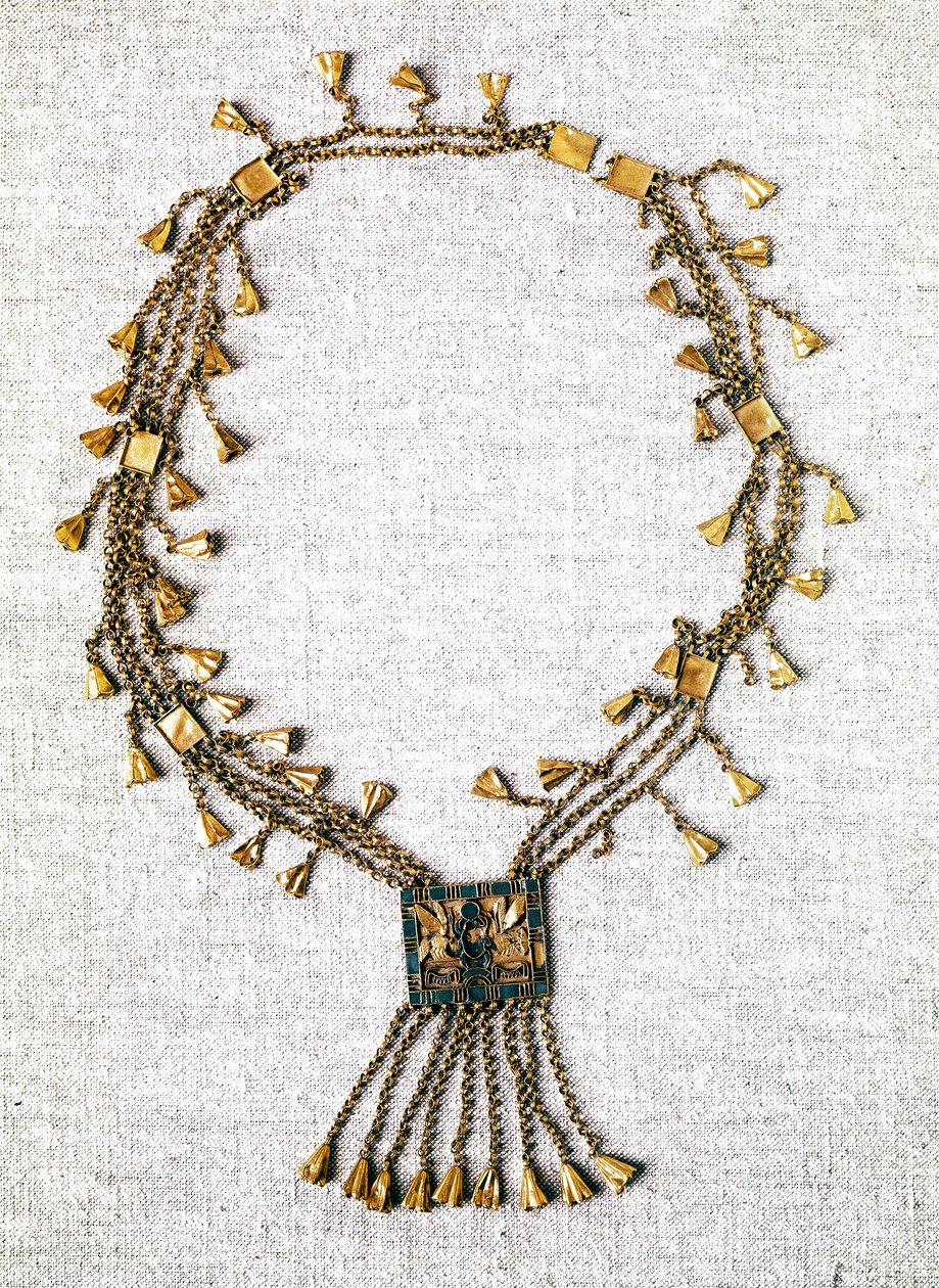 Ägyptische Antiquitäten: Goldkette des Pharao Pinedjem von School Egyptian