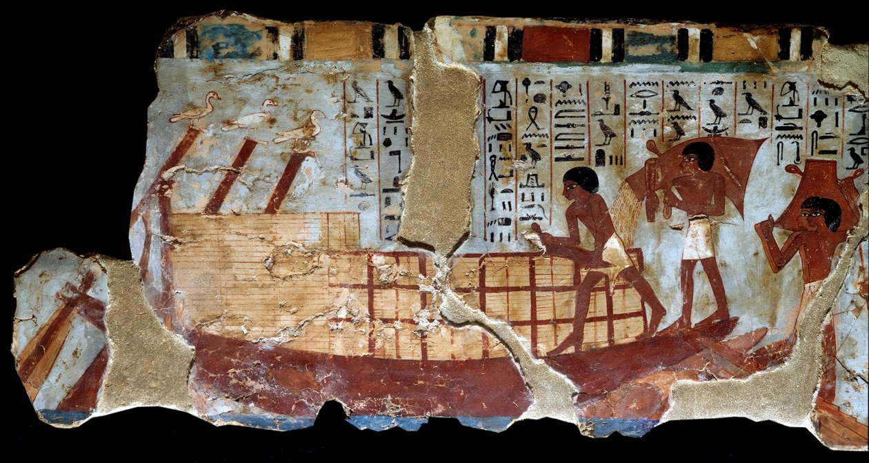 Ägyptische Antike: Wandmalerei aus dem thebanischen Grab von Ounsou von School Egyptian