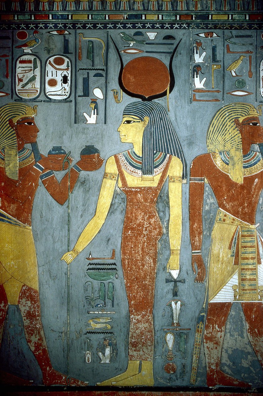 Luxor, Theben: Tal der Könige, Grab von Horemheb (-1343 - -1314), ägyptischer Pharao, auf dem die Göttin Isis erscheint von School Egyptian