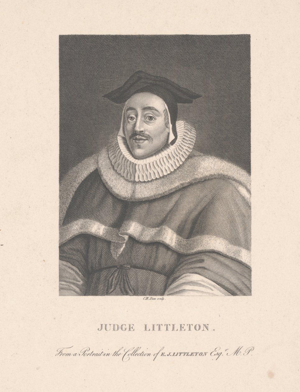 Richter Littleton, graviert von C. M. Dien (Gravur) von School English
