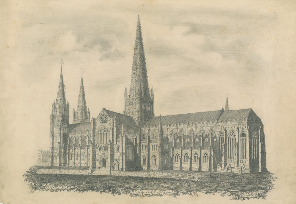Lichfield Kathedrale - Südostansicht von School English