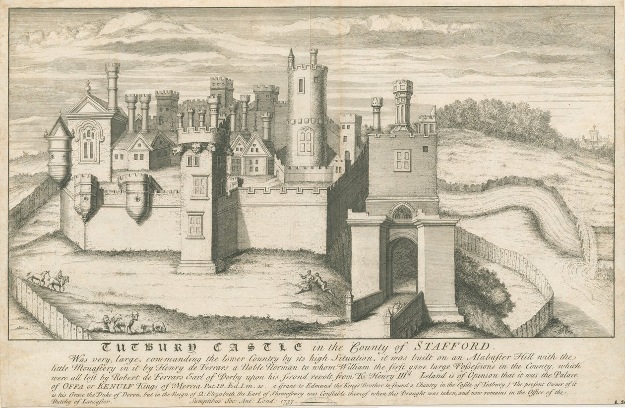 Tutbury Schloss von School English