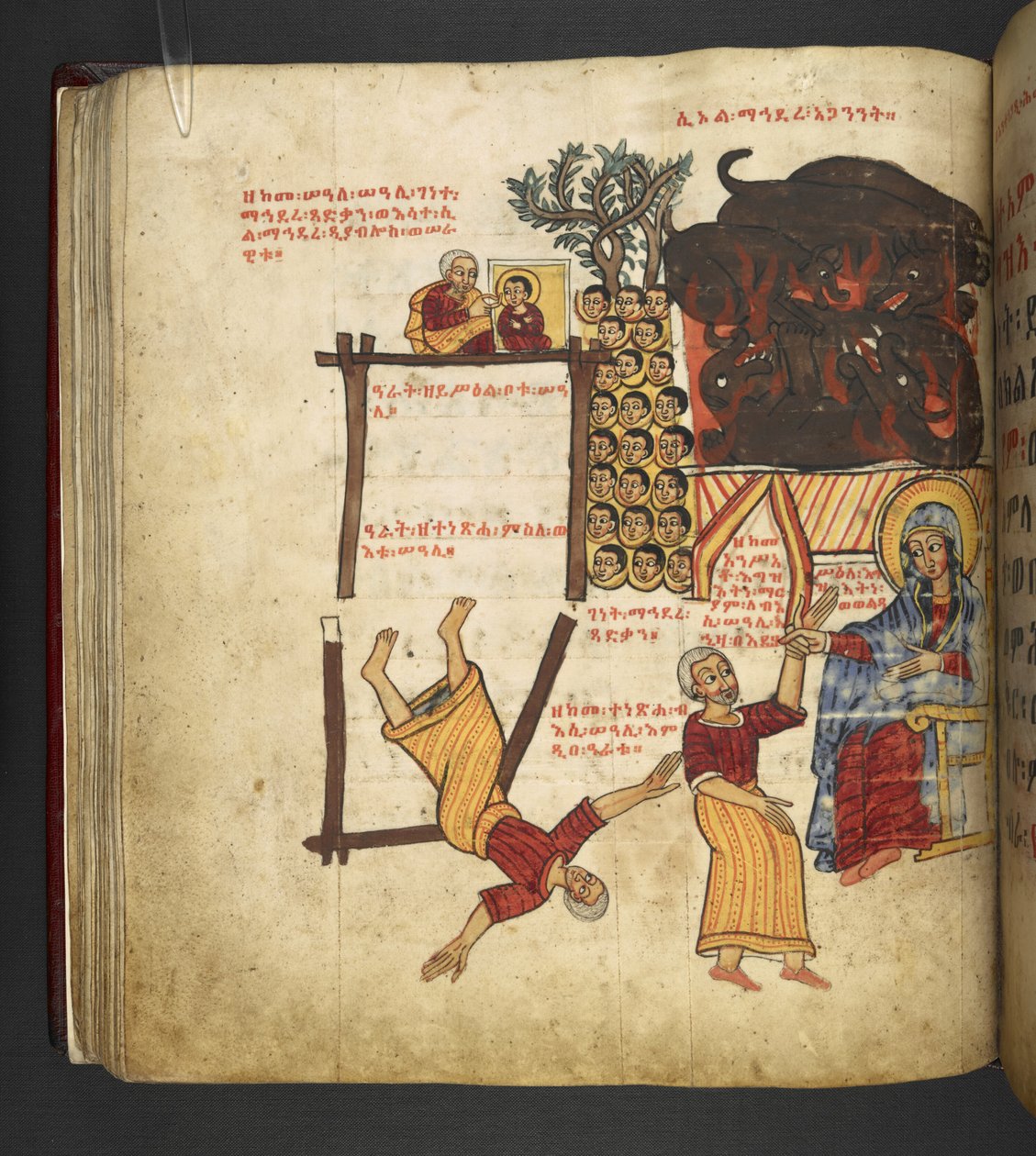 Die Wunder Marias, f.63v, ca. 1667-82 von School Ethiopian