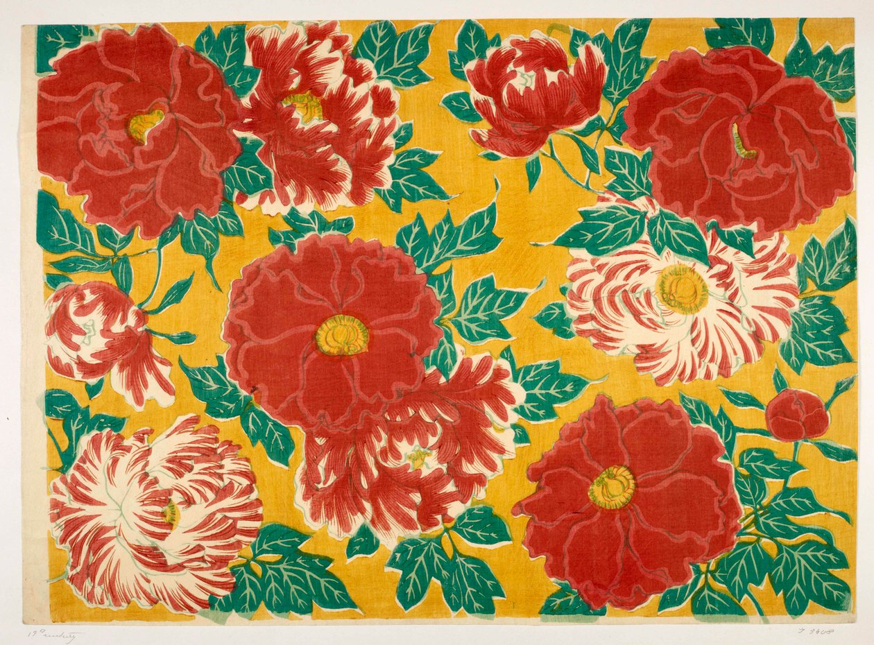 Japanisches Blumendesign, Illustration aus 