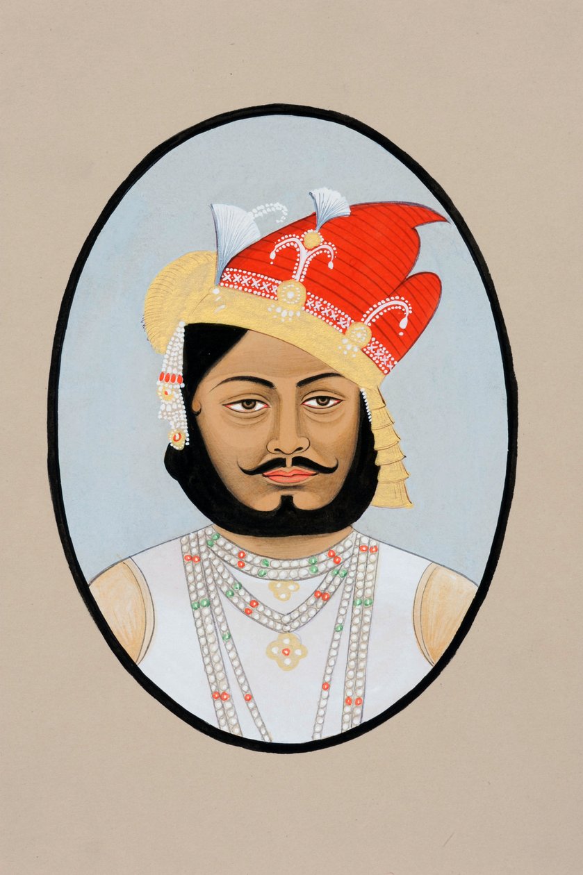 Miniaturmalerei von Bairi Sal Jaisalmer von School Indian