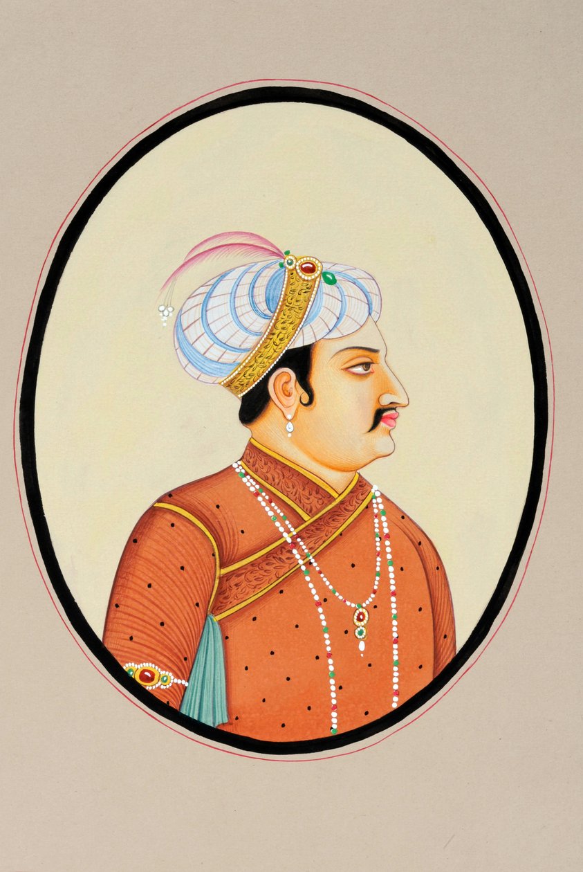 Miniaturmalerei des Mogulkaisers Jahangir von School Indian