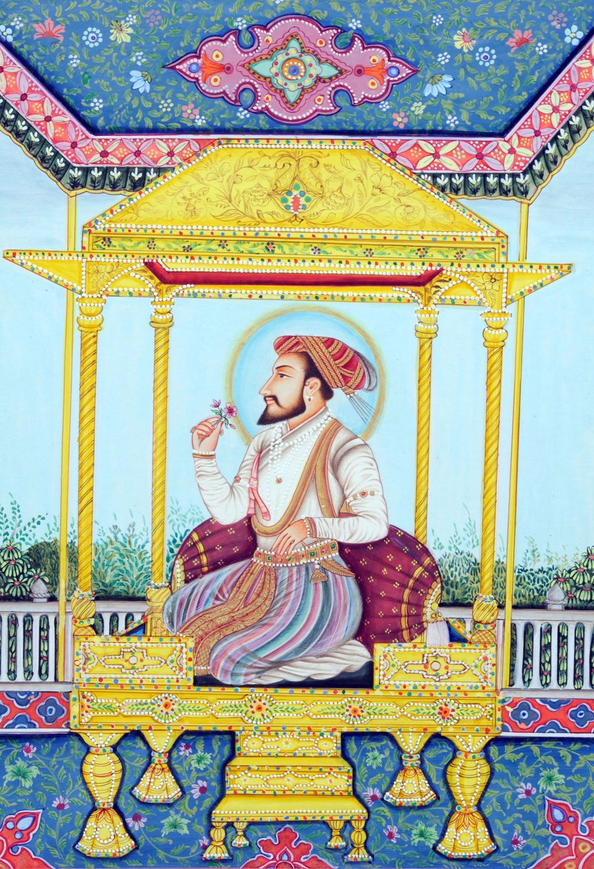 Miniaturmalerei des Mogulkaisers Shah Jahan von School Indian