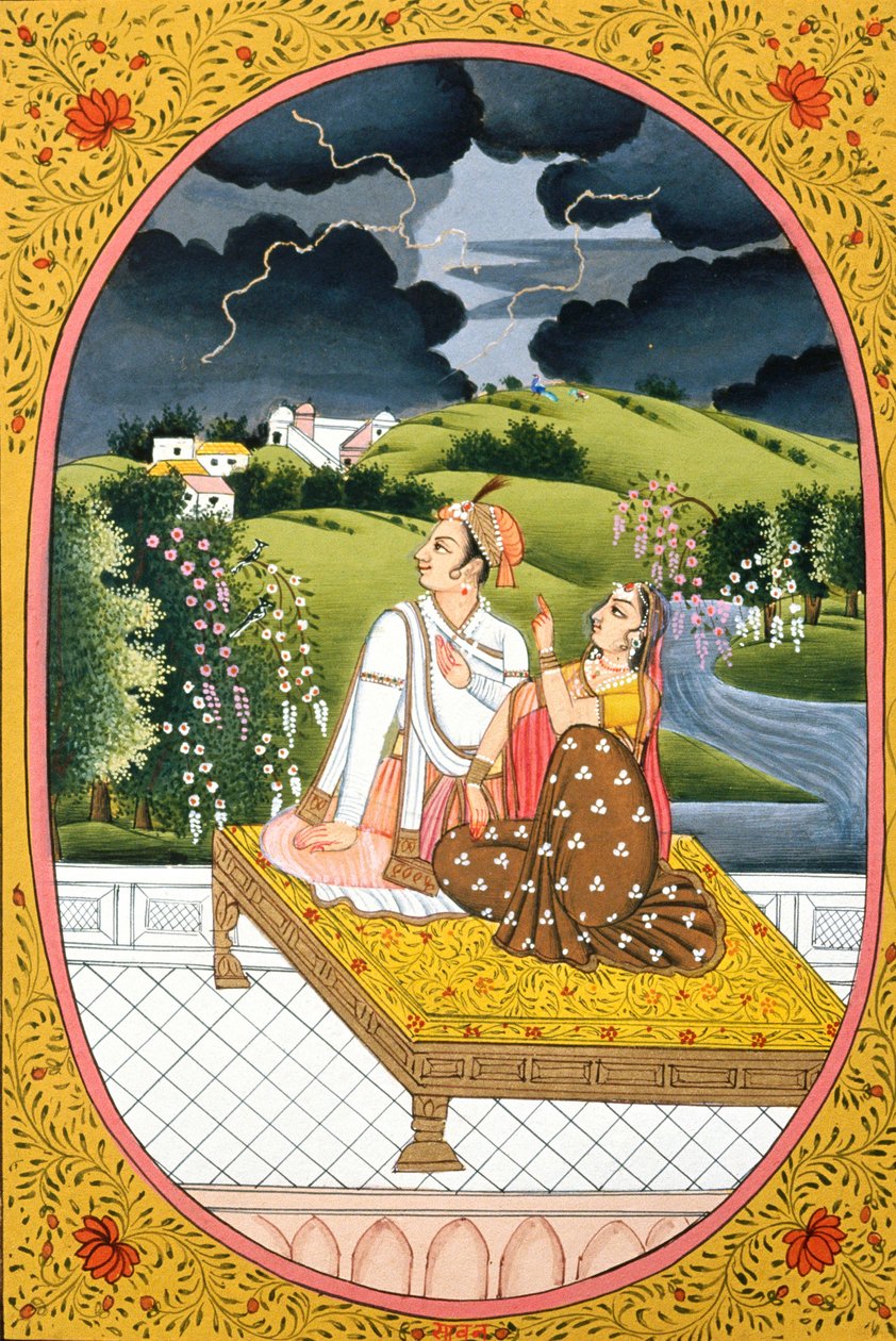 Jahreskalenderbild & Malerei für einen hinduistischen Monat Shravan, Indien von School Indian