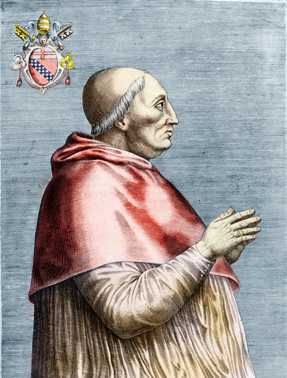 Porträt von Papst Innozenz VIII. (1484-1492) (Gravur) von School Italian