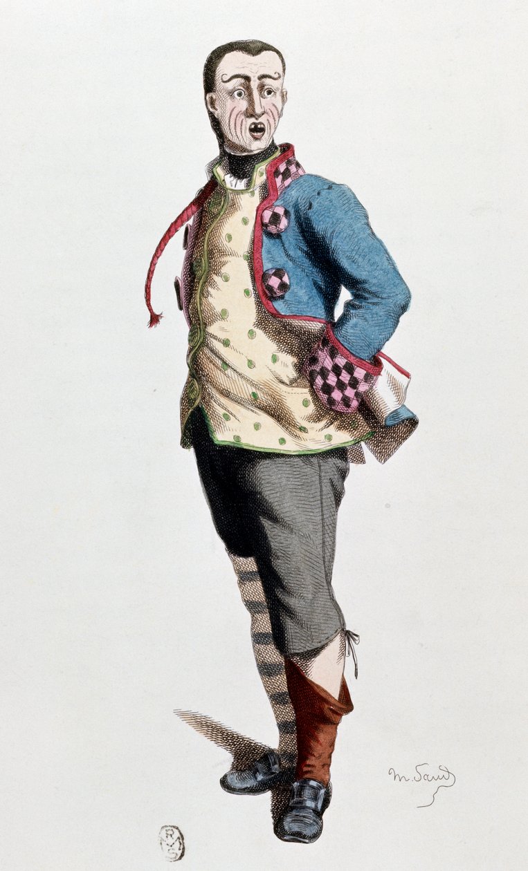 Stenterello, traditioneller Karnevalscharakter aus Florenz, Italien von School Italian