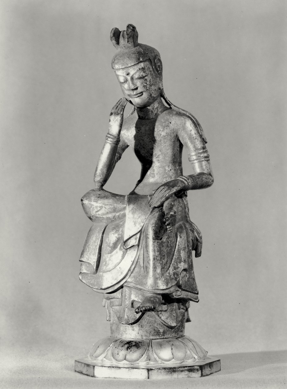 Bodhisattva in meditativer Pose sitzend, ca. 645-794 von Japanese School