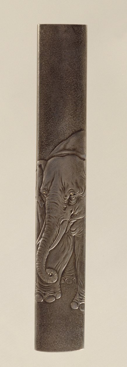 Schwertbeschlag, Edo-Periode 1615-1868 (eingelegtes Bronze) von Japanese School