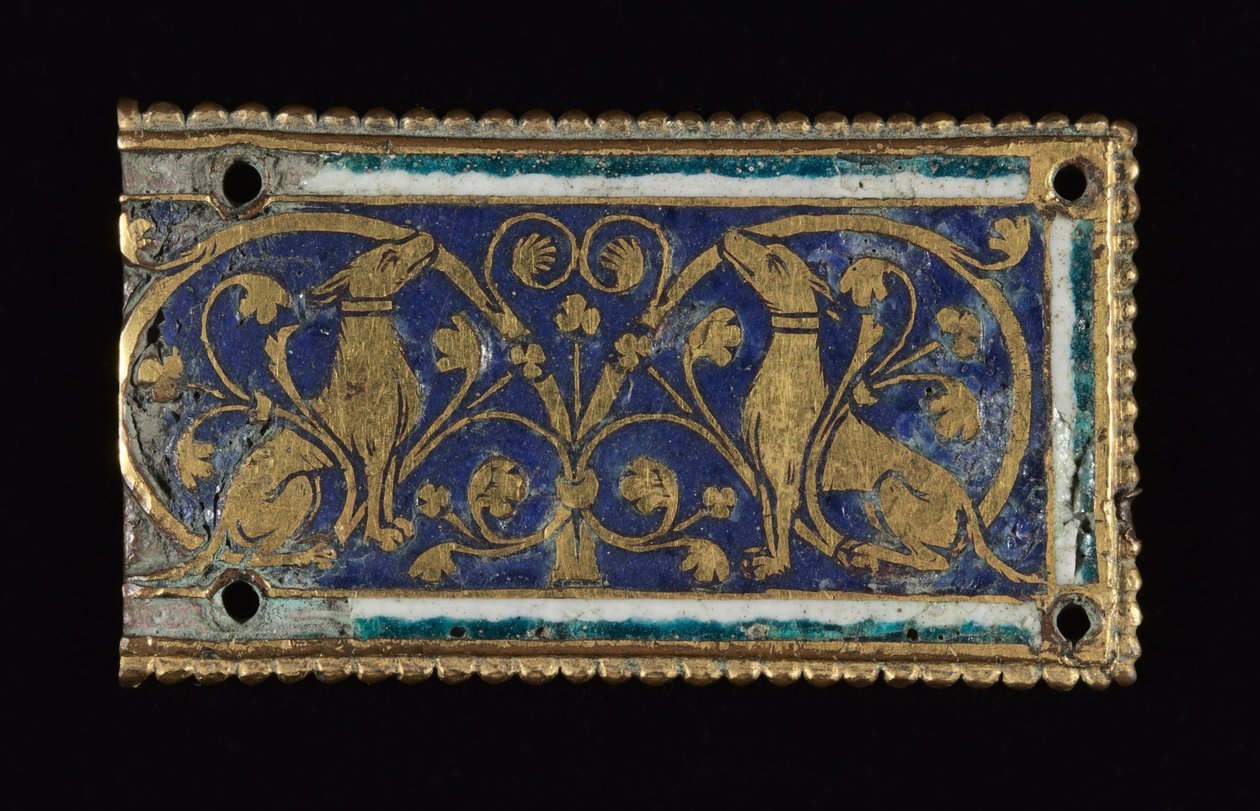 Plakette, wahrscheinlich von einem Reliquienschrein, ca. 1200-1250 von School Mosan