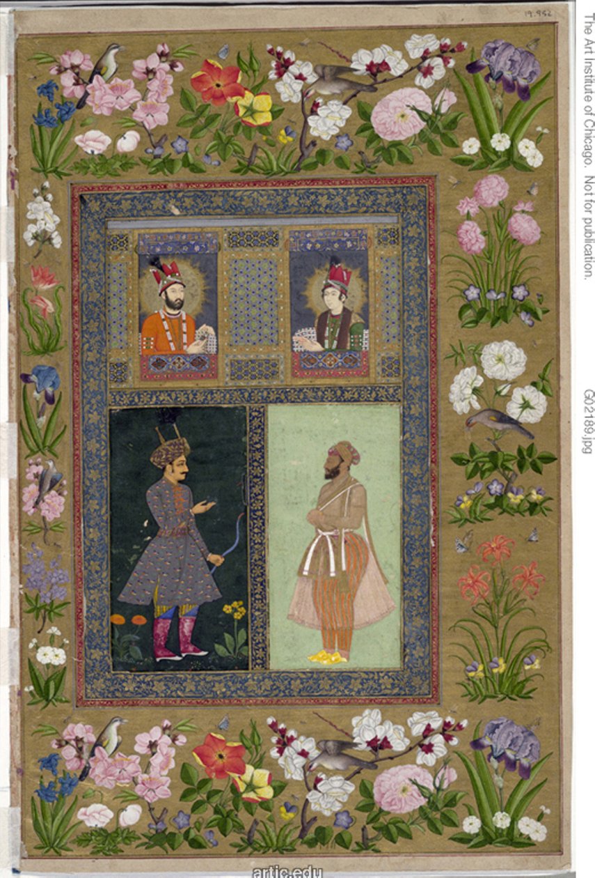 Seite aus dem St. Petersburg Album von School Mughal