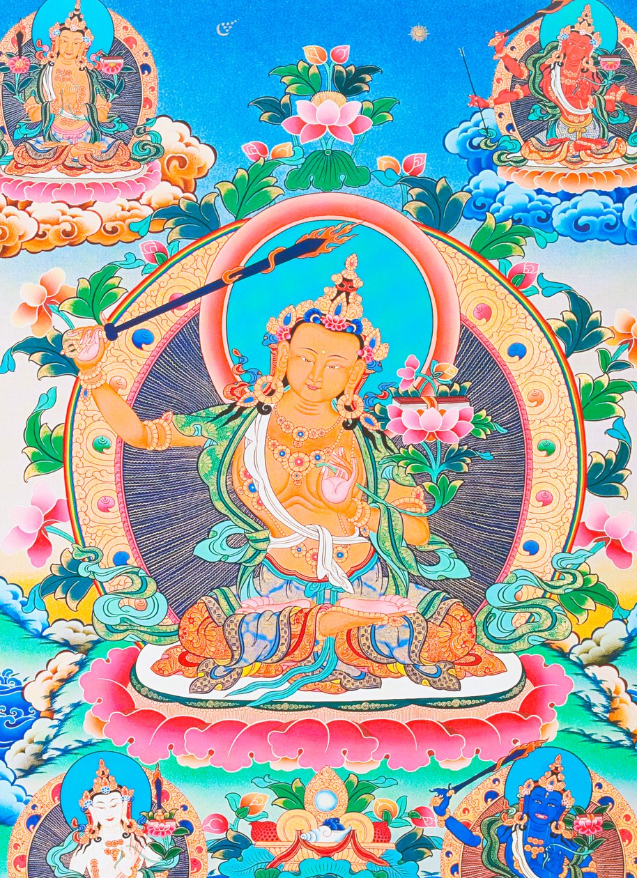Manjushree, der legendäre Schöpfer des Kathmandu-Tals (Darstellung) von School Nepalese