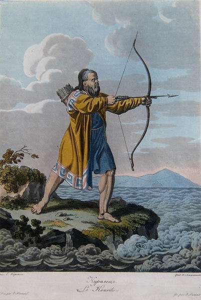 Bewohner der Kurileninseln, um 1800 von School Russian