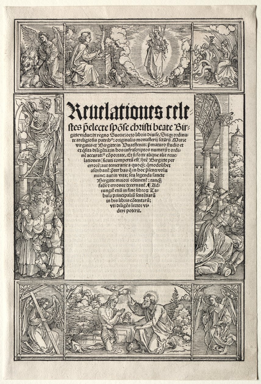 Rand - mit der Taufe Christi von School of Albrecht Dürer