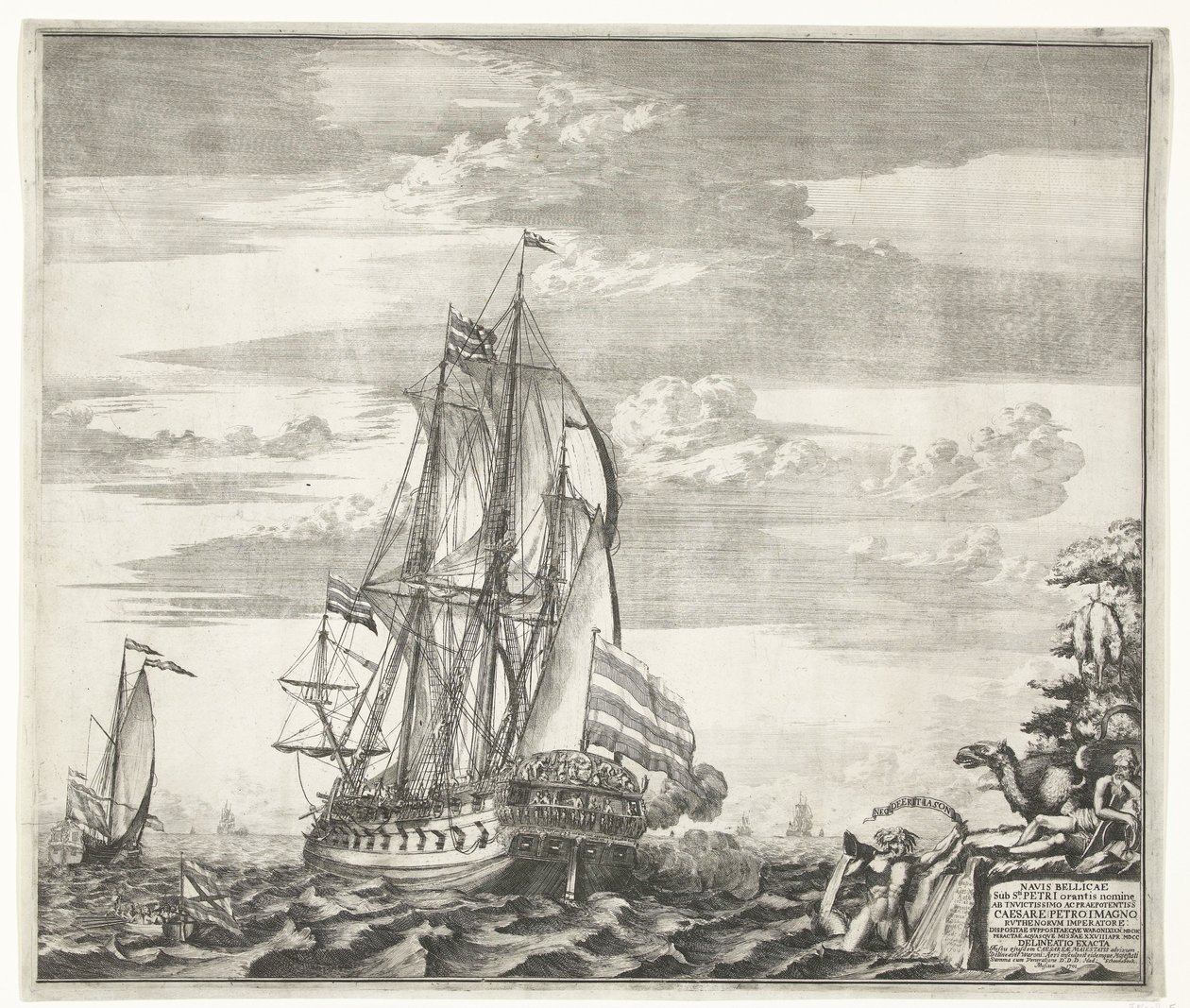 Flaggschiff Goto Predestinatsia Die Vorsehung Gottes, gebaut von Peter dem Großen in Woronesch, 1700 von Schoonebeek