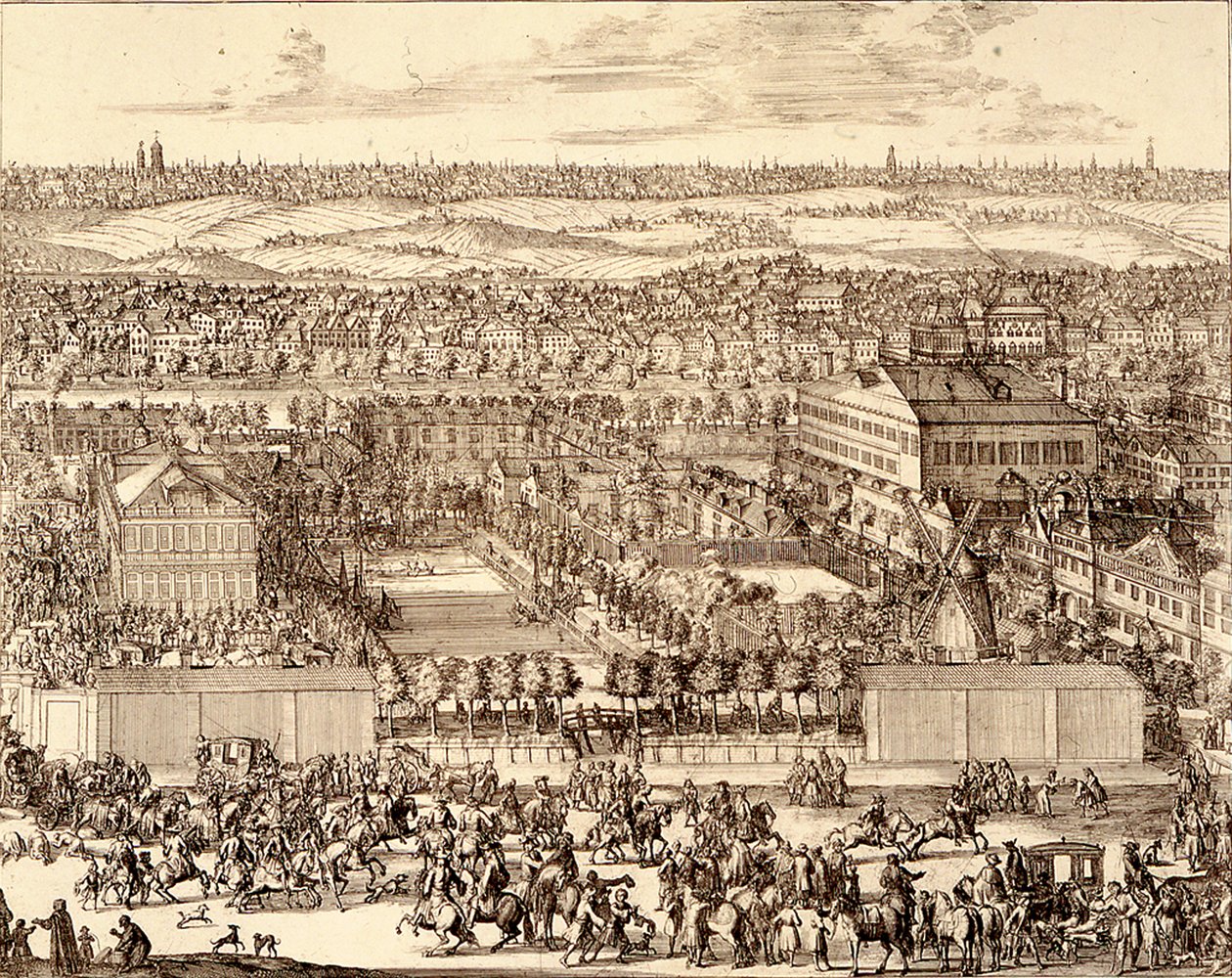 Deutsches Viertel Nemetskaya sloboda in Moskau, rechter Teil, 1705 von Schoonebeek