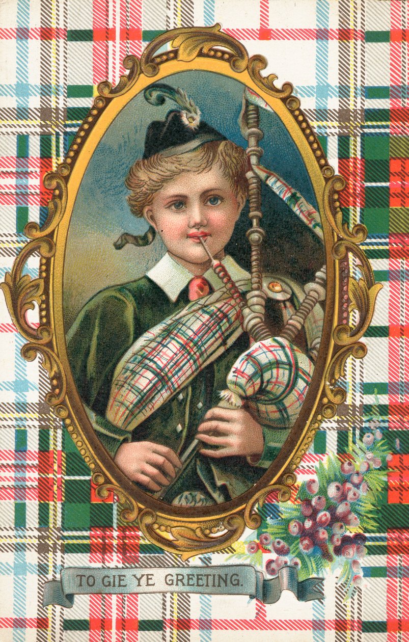 Britische Neujahrskarte von Scottish School