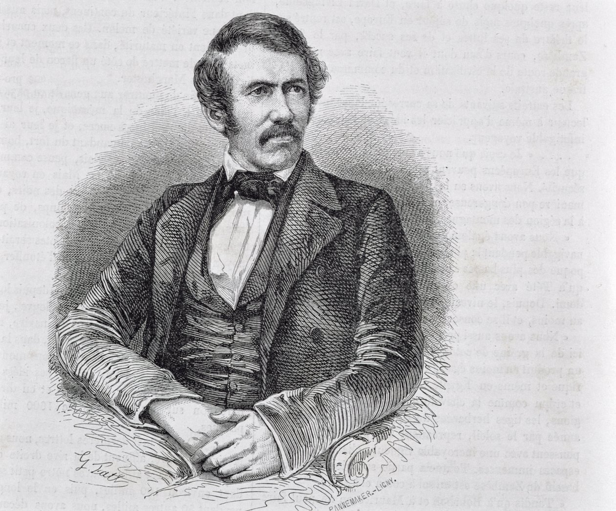 David Livingstone (1813-1873) graviert von S. Pannemaker von Scottish School