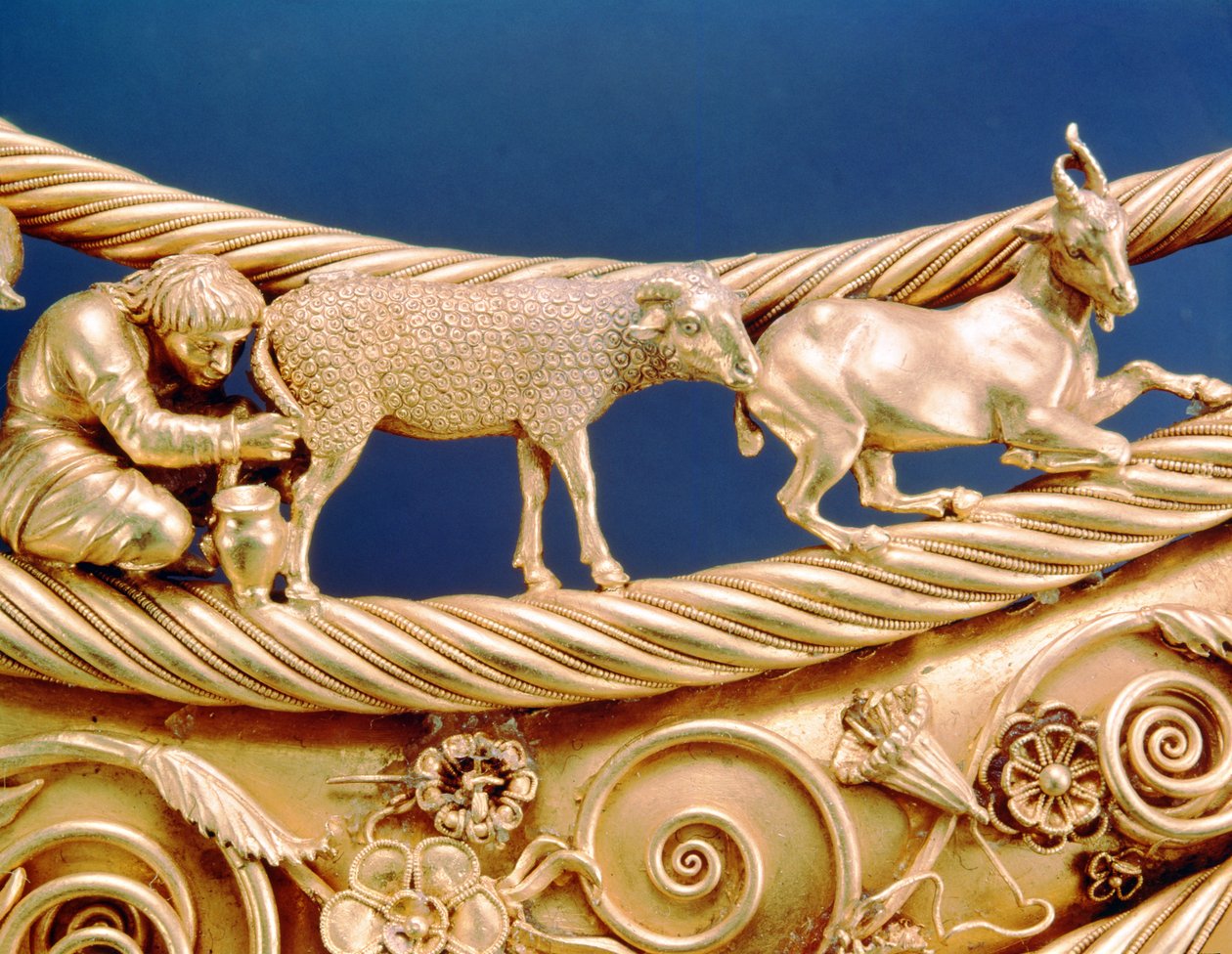 Skythe melkt ein Schaf, (Detail) von Scythian