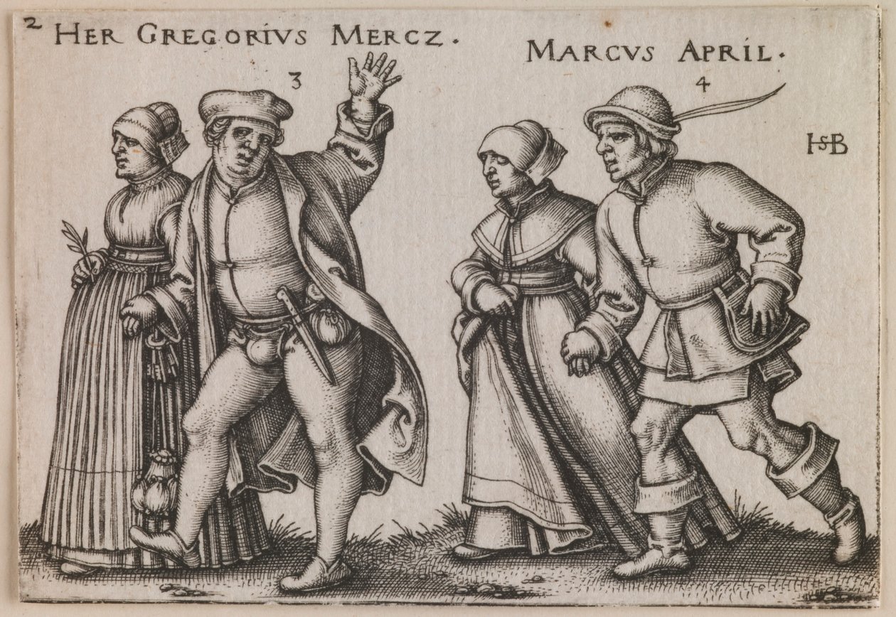 „März und April“ aus der Serie „Das Fest der Bauern oder Die zwölf Monate“ von Sebald Beham