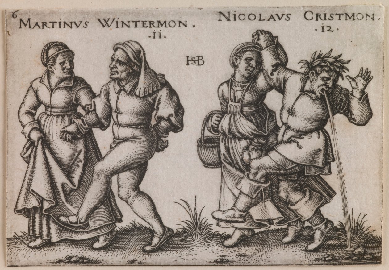 „November und Dezember“ aus der Serie „Das Bauernfest oder Die zwölf Monate“ von Sebald Beham
