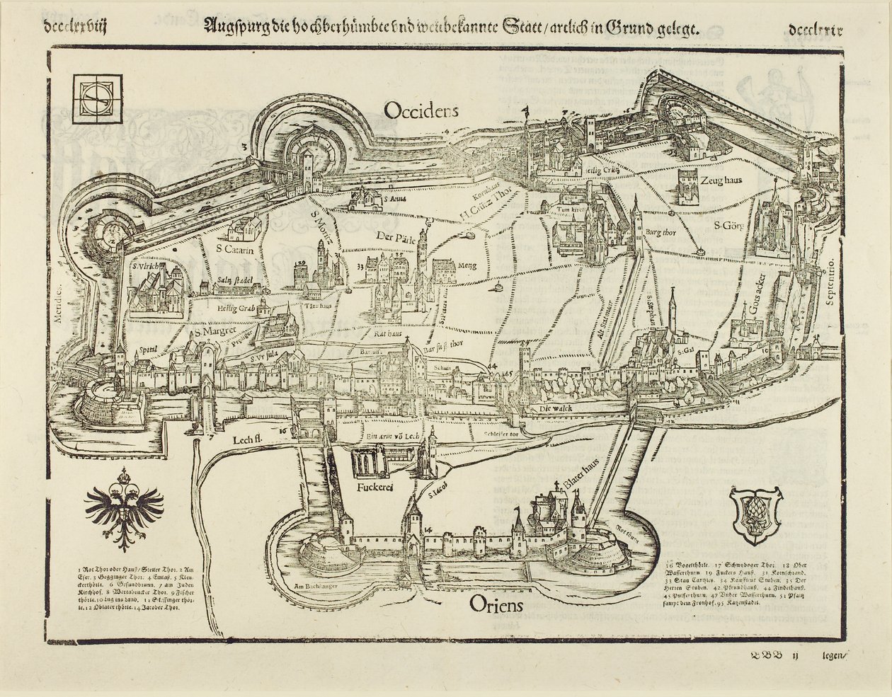 Plan von Augsburg, aus 