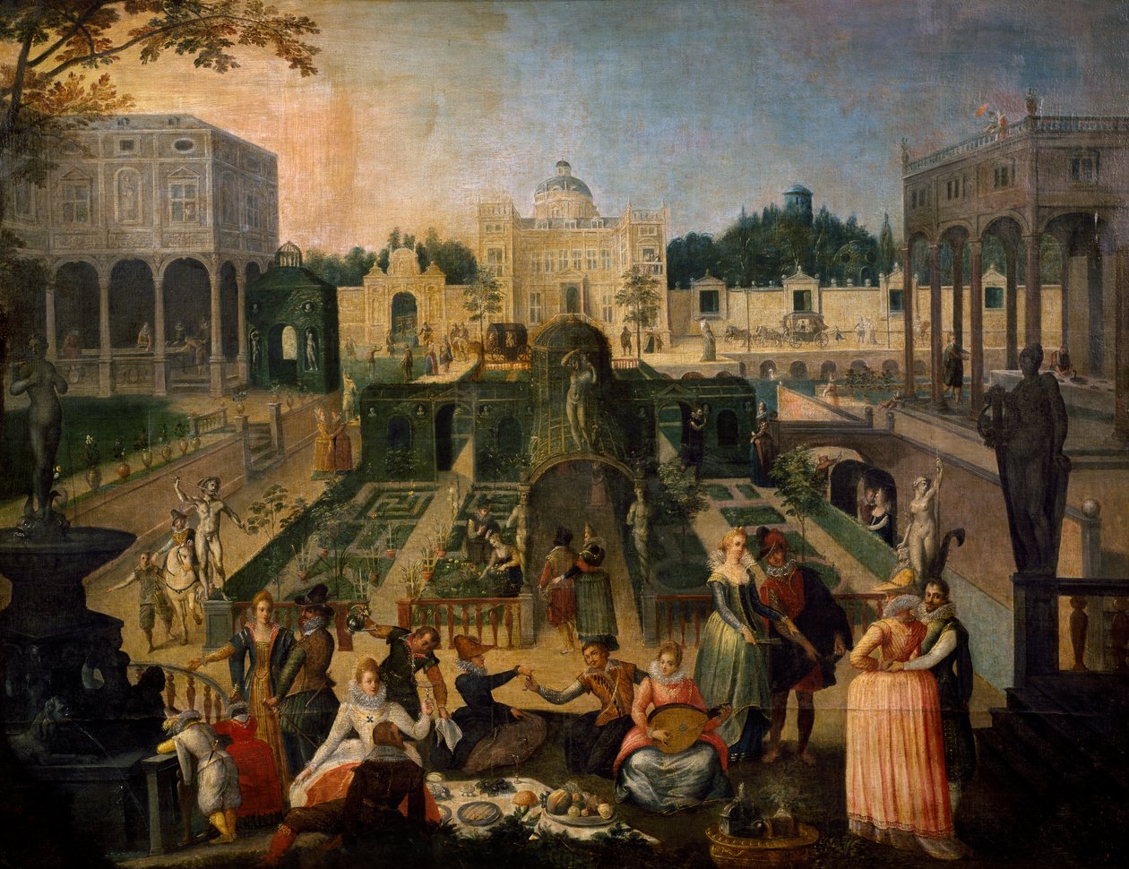 Ein Fest im Park des Herzogs von Mantua, ca. 1595 von Sebastian Vrancx