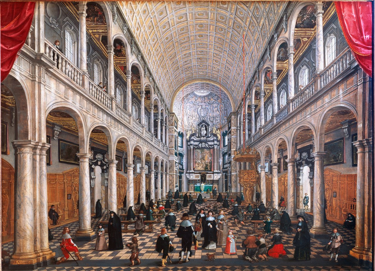 Ansicht des Inneren der Jesuitenkirche in Antwerpen von Sebastian Vrancx